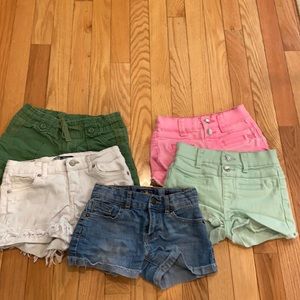 Lot of 5 pairs of Girls Size 6 shorts